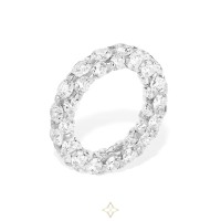 Merveilles Bridal - Diamond Eternity Ring - 3.8 mm 18 Karat white gold | Geneve 🇨🇭