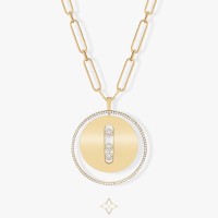 MESSIKA Lucky Move Pavé Diamond Long Link Necklace In Yellow Gold | FL 🇺🇸