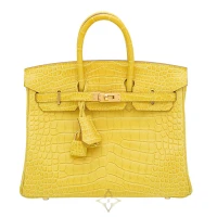 Hermes NEW Birkin 25 Matte Alligator Mimosa Ladies Bag | New York 🇺🇸