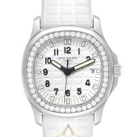 Patek Philippe Aquanaut 4961A Diamond Bezel White Dial Quartz Ladies Watch 28mm | New York 🇺🇸