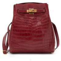 Hermès Rouge H Niloticus Crocodile Kelly Sport 24 Gold Hardware, 2001 | Central 🇭🇰