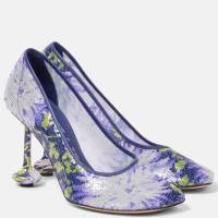LOEWE Toy 90 floral sequined mesh pumps | Munich 🇩🇪