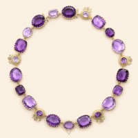 PIERRERIES NECKLACE AMETHYSTS Yellow gold and pink gold, and green gold amethyst | Paris 🇫🇷