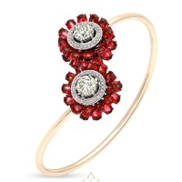 RUBY DIAMOND SOLITAIRE SNOWFLAKE WRAP BRACELET | Mumbai 🇮🇳