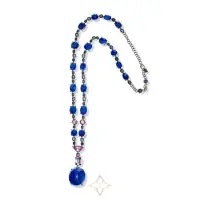 46.03 Carat Burmese Blue Sapphire & 18K White Gold Necklace | CA 🇺🇸