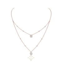 MESSIKA MY TWIN 2-ROWS NECKLACE, PINK GOLD AND 2X0.40CT DIAMONDS | Antwerp 🇧🇪