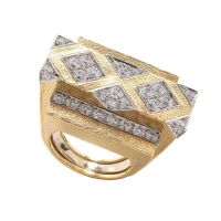 David Webb DIAMOND CROSS BEAM RING | Naples, FL 🇺🇸