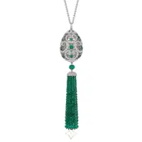 Fabergé Imperial 18K White Gold & Diamonds Impératrice Tassel Pendant | Cotai 🇲🇴