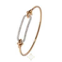 ANNOUSHKA Knuckle Dust Bangle In 18ct Yellow Gold With Diamonds | London 🇬🇧