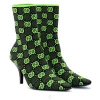 Gucci – Black & Green Knit Interlocking G-Ankle Bootie / 38 KSA2672 | Istanbul 🇹🇷