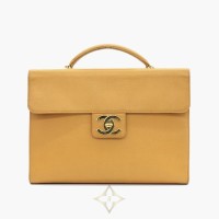 Chanel Orange Caviar Skin Briefcase for Sale | Seoul 🇰🇷
