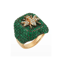 Bee Goddess Queen Bee 18k Ring with 2.58ct Emeralds, .25ct Diamonds | GA 🇺🇸