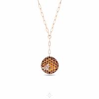 Bee Goddess 14k Honeycomb Necklace w/ Princess Cut Diamond Bee | GA 🇺🇸