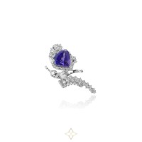 YEPREM Reign Supreme ring in white gold, diamonds and tanzanite | Avignon 🇫🇷