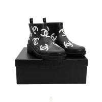 Chanel logo rain boots 2023-24 FW | Monaco 🇲🇨