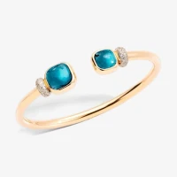 Pomellato Nudo Bangle with London Blue Topaz & Diamonds | Brisbane 🇦🇺