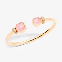 Pomellato Nudo Bangle with Rose Quartz & Diamonds | Brisbane 🇦🇺