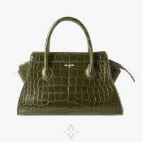 PINEL ET PINEL  SMALL PATTI CROC-EMBOSSED LEATHER TOP HANDLE BAG | Kuwait City 🇰🇼