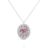 RUBY, PINK SAPPHIRE & DIAMOND OMBRÉ SNOW PAVÉ COSMOS PENDANT | Sydney 🇦🇺