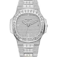 PATEK PHILIPPE NAUTILUS WHITE GOLD FULL DIAMOND SET 5719/10G | Epping 🇬🇧
