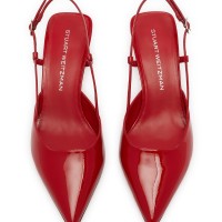 STUART WEITZMAN VINNIE 50 PATENT LEATHER SLINGBACK PUMPS | Central 🇭🇰