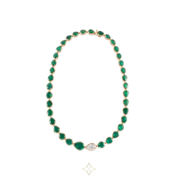 18k Yellow Gold 45.04ct Emerald and Diamond Necklace | Dublin 🇮🇪