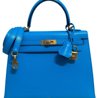 Hermès Bleu Frida Chèvre Chamkila Sellier Kelly 25 Gold Hardware, 2021 | Milan 🇮🇹