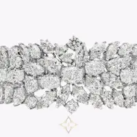 53.80 Carats Total Fancy Cut Diamond Bracelet in White Gold & Platinum | New York 🇺🇸