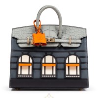 HERMÈS SAC FAUBOURG BIRKIN 20 "RAINY DAYS" GRIS MISTY MATTE ALLIGATOR | Richmond, BC 🇨🇦