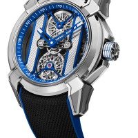 Jacob & Co. Epic X Tourbillon Khabib Titanium Blue on Strap | Naples, FL 🇺🇸