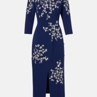 CAROLINA HERRERA Embellished off-shoulder midi dress | Munich 🇩🇪