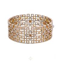 Safira Signature Bangle 18K YG, Orange Sapphire & Diamond | Dubai 🇦🇪