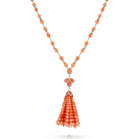DAVID MORRIS Rose Gold and Diamond Tassel Necklace | London 🇬🇧