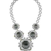 Hematite and Diamond Statement Necklace | PA 🇺🇸