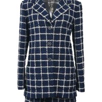 Chanel Two-tone windowpane Check Cotton-blend bouclé tweed two-pieces | Central 🇭🇰