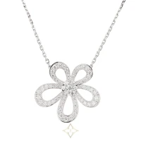 VAN CLEEF & ARPELS FLOWERLACE DIAMOND PENDANT IN 18KT WHITE GOLD | Toronto 🇨🇦