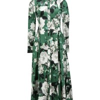 Erdem Josianne Floral-Print Midi Dress In Green Cotton | Central 🇭🇰