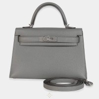 Hermes Gris Meyer Epsom Sellier Mini Kelly II 20 SHW | Dubai 🇦🇪