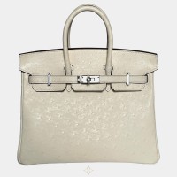 Hermes Birkin 25 Ostrich Nata in PHW | Dubai 🇦🇪