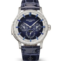 Patek Philippe Grand Complication, Platinum set with baguette diamonds and sapphires, 42mm, R5374/300P-001 | New York 🇺🇸