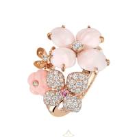 Chaumet "Hortensia" Rose Gold, Opal, Pink Sapphire & Diamonds Ring | Baku 🇦🇿