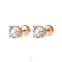 18 KT ROSE GOLD WHITE DIAMONDS 2.00 CT STUDS EARRINGS | Bucharest 🇷🇴