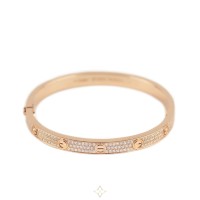 Cartier 18ct Rose Gold Diamond-Paved Love Bracelet – Full Set – Size 20 – 2019 | London 🇬🇧