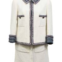 Chanel White cotton-blend bouclé tweed two-piece skirt suit | Central 🇭🇰