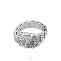 Bvlgari 18ct White Gold Serpenti Viper Diamond Ring | London 🇬🇧