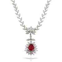 Diamond and Ruby Necklace For Women | Dubai 🇦🇪