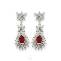 Diamond and Ruby Earrings For Women | Dubai 🇦🇪