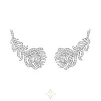 BOUCHERON PLUME DE PAON EARRINGS 18 KARAT WHITE GOLD | Amsterdam 🇳🇱