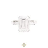 VAN CLEEF & ARPELS SOLITAIRE RING, 4.01 CT EMERALD-CUT DIAMOND | Paris 🇫🇷