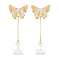 Yellow Gold Earrings With 9 Pts Diamond | Monterrey 🇲🇽